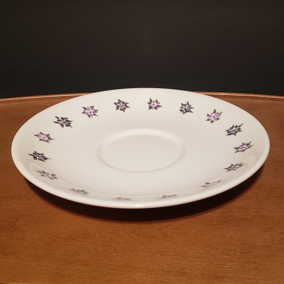 Vintage Enesco Mom Cup and Saucer Purple Flowers - Picture 5 of 10